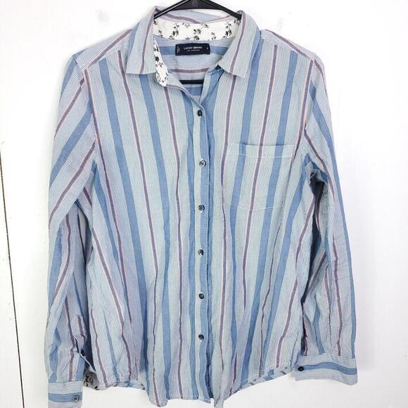 Lucky Brand Tops - Lucky Brand Shirt Mens Small Button Down Striped Front Pocket Office Casual